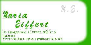 maria eiffert business card